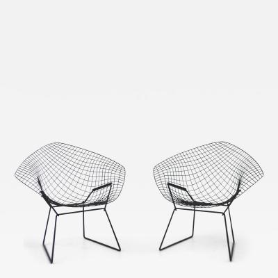 Harry Bertoia Pair of Mid Century Diamond Chairs by Harry Bertoia
