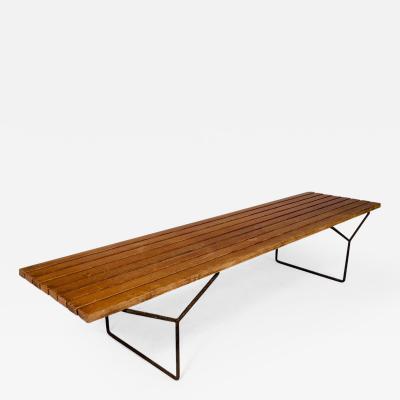 Harry Bertoia Perfectly Patinad Bench by Harry Bertoia for Knoll Inc Knoll International