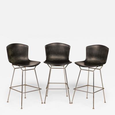 Harry Bertoia Set of 3 Harry Bertoia for Knoll International Mid Century American Black Bucke