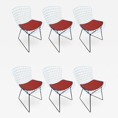 Harry Bertoia Set of Harry Bertoia Childs Chairs Original Knoll Orange Seat Pads