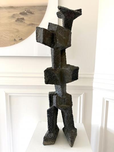 Harry Bertoia Unique Welded Bronze Sculpture Rare Figurative Form Harry Bertoia