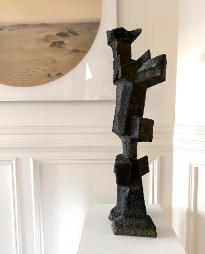 Harry Bertoia Unique Welded Bronze Sculpture Rare Figurative Form Harry Bertoia