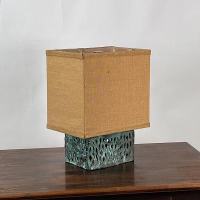 Harry Bertoia Unique Welded and Patinated Bronze Lamp in the style of Harry Bertoia