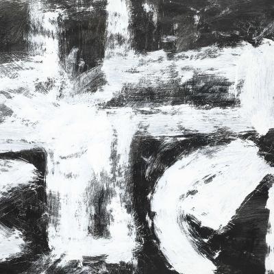 Harry Bertschmann Mid Century Dakota Series B W Abstract Acrylic on Paper by Harry Bertschmann
