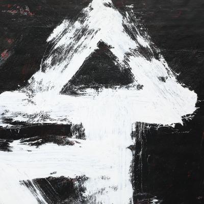 Harry Bertschmann Mid Century Dakota Series B W Abstract Acrylic on Paper by Harry Bertschmann