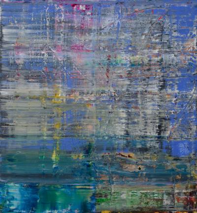 Harry James Moody Abstract SkyBlue with Grey n 6
