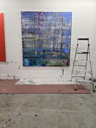 Harry James Moody Abstract SkyBlue with Grey n 6