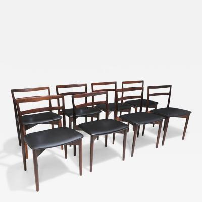 Harry Ostergaard Harry Ostergaard Danish Rosewood Dining Chairs Set of Eight 8 