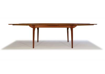 Harry Ostergaard Harry stergaard Danish Teak Draw Leaf Extension Dining Table circa 1960