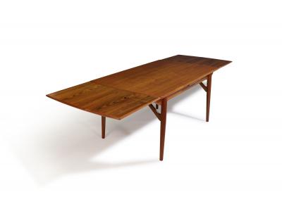 Harry Ostergaard Harry stergaard Danish Teak Draw Leaf Extension Dining Table circa 1960