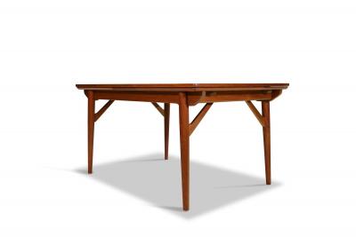 Harry Ostergaard Harry stergaard Danish Teak Draw Leaf Extension Dining Table circa 1960