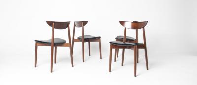 Harry Ostergaard Set of Four Rosewood Dining Chairs by Harry stergaard for Randers M belfabrik