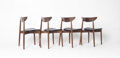 Harry Ostergaard Set of Four Rosewood Dining Chairs by Harry stergaard for Randers M belfabrik