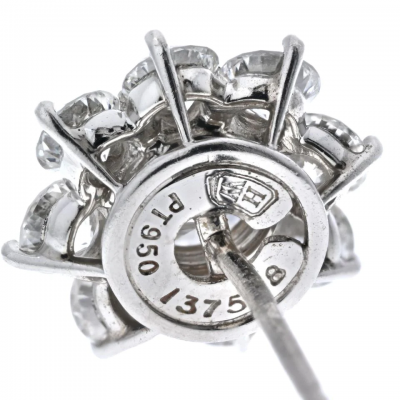 Harry Winston HARRY WINSTON 3 63 CARAT SUNFLOWER ROUND DIAMOND CLUSTER STUD EARRINGS