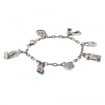 Harry Winston Harry Winston Platinum 7 charm Vintage Bracelet