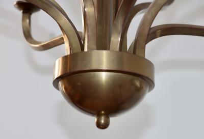 Hart Associates Associates 1970s Patinated Brass 12 Arm Chandelier Attributed To Hart Associates