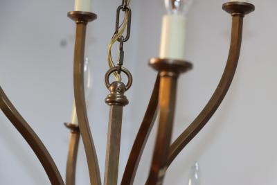 Hart Associates Associates 1970s Patinated Brass 12 Arm Chandelier Attributed To Hart Associates