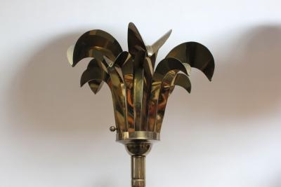Hart Associates Pair of Vintage Brass Palm Tree Frond Floor Lamps by Hart Associates