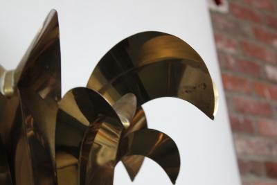 Hart Associates Pair of Vintage Brass Palm Tree Frond Floor Lamps by Hart Associates