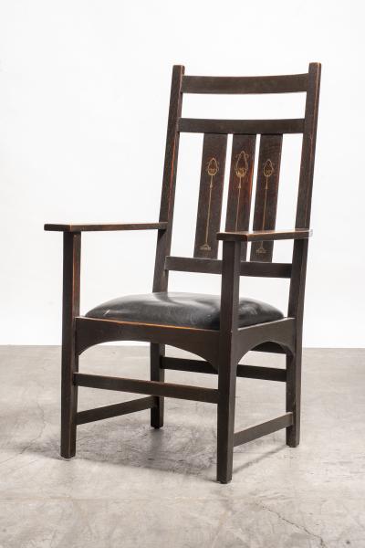 Harvey Ellis Inlaid Armchair