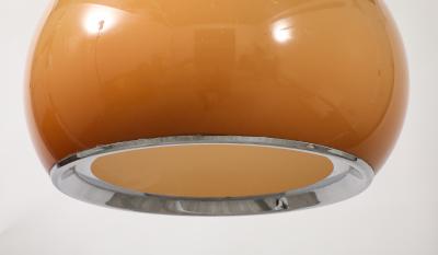 Harvey Guzzini Harvey Guzzini Caramel Brown Space Age Pendant Chandelier Italy circa 1970