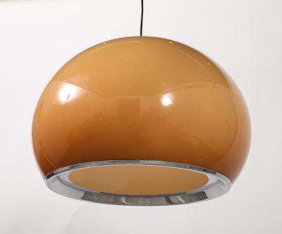 Harvey Guzzini Harvey Guzzini Caramel Brown Space Age Pendant Chandelier Italy circa 1970