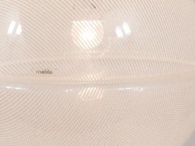 Harvey Guzzini Harvey Guzzini Post Modern Striped Op Art Globe Pendant Lamp by Meblo 1970s