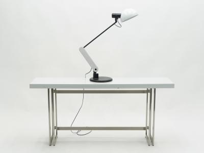 Harvey Guzzini White Italian Harvey Guzzini table desk lamp 1970s