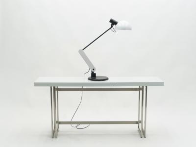 Harvey Guzzini White Italian Harvey Guzzini table desk lamp 1970s