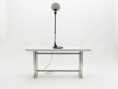 Harvey Guzzini White Italian Harvey Guzzini table desk lamp 1970s