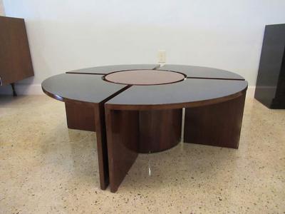 Harvey Probber American Modern Mahogany and Lacquer 5 Piece Prototype Low Table Harvey Probber