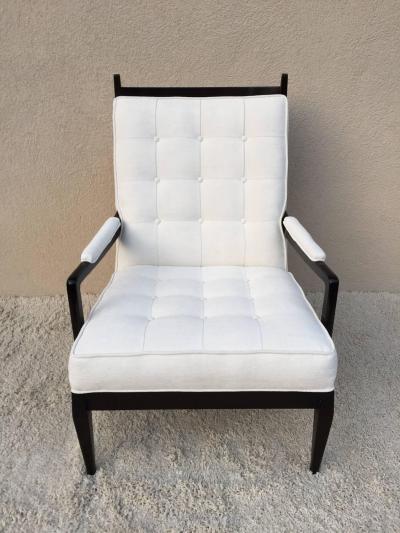 Harvey Probber Elegant High Back Club Chairs