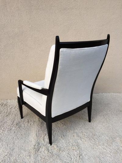 Harvey Probber Elegant High Back Club Chairs