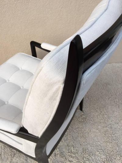 Harvey Probber Elegant High Back Club Chairs