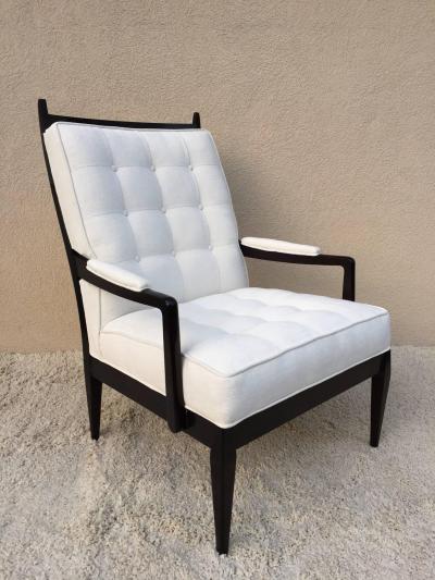 Harvey Probber Elegant High Back Club Chairs