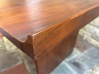 Harvey Probber Excellent Harvey Probber Curved Slim Walnut Desk Mid Century Modern