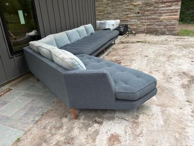 Harvey Probber Fabulous XL Harvey Probber style 2 Piece Angled Sectional Sofa