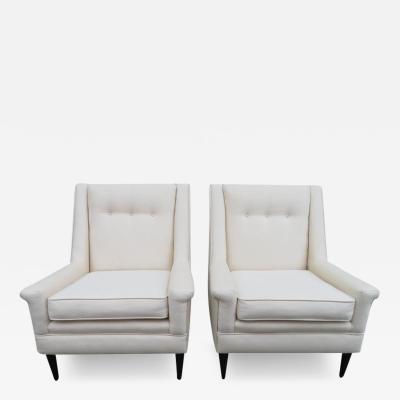 Harvey Probber Gorgeous Pair of Harvey Probber Style Lounge Chairs Mid Century Modern