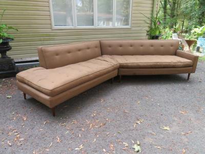 Harvey Probber Handsome Harvey Probber 2 Piece Nuclear Sert Sectional Sofa Mid Century Modern