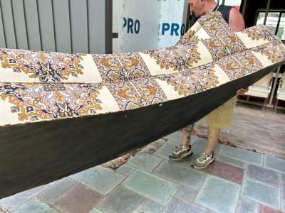 Harvey Probber Handsome Harvey Probber style 2 Piece Curved Sofa Sectional Mid Century