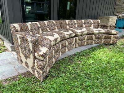 Harvey Probber Handsome Harvey Probber style 2 Piece Curved Sofa Sectional Mid Century