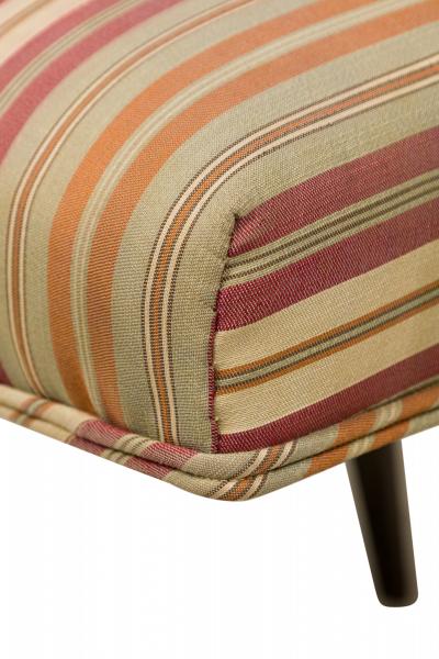 Harvey Probber Harvey Probber American Gondola Wood and Striped Upholstery Side Chair