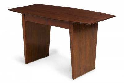Harvey Probber Harvey Probber American Mid Century Boat Top Polished Walnut Writing Desk