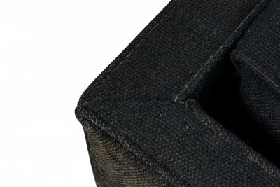 Harvey Probber Harvey Probber AmericanCube Form Black Textured FabricLounge Armchair