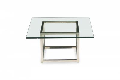 Harvey Probber Harvey Probber AmericanSquare Chrome Plated Steel and Glass Coffee Table