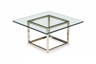 Harvey Probber Harvey Probber AmericanSquare Chrome Plated Steel and Glass Coffee Table
