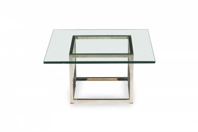 Harvey Probber Harvey Probber AmericanSquare Chrome Plated Steel and Glass Coffee Table
