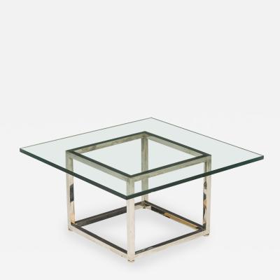 Harvey Probber Harvey Probber AmericanSquare Chrome Plated Steel and Glass Coffee Table