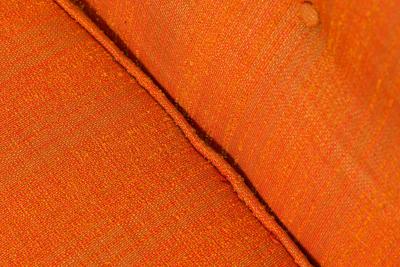 Harvey Probber Harvey Probber AmericanTall Back Orange FabricArm Lounge Chair