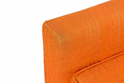 Harvey Probber Harvey Probber AmericanTall Back Orange FabricArm Lounge Chair